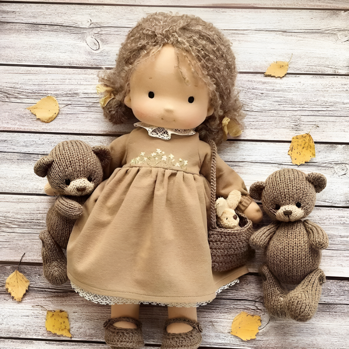 Handgjord Waldorf Kramdoll