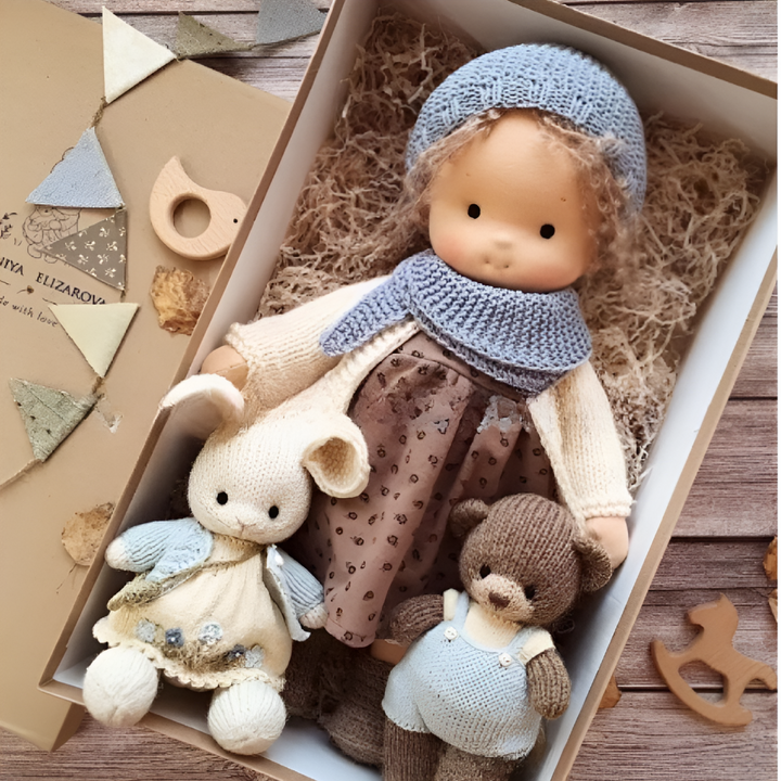 Handgjord Waldorf Kramdoll