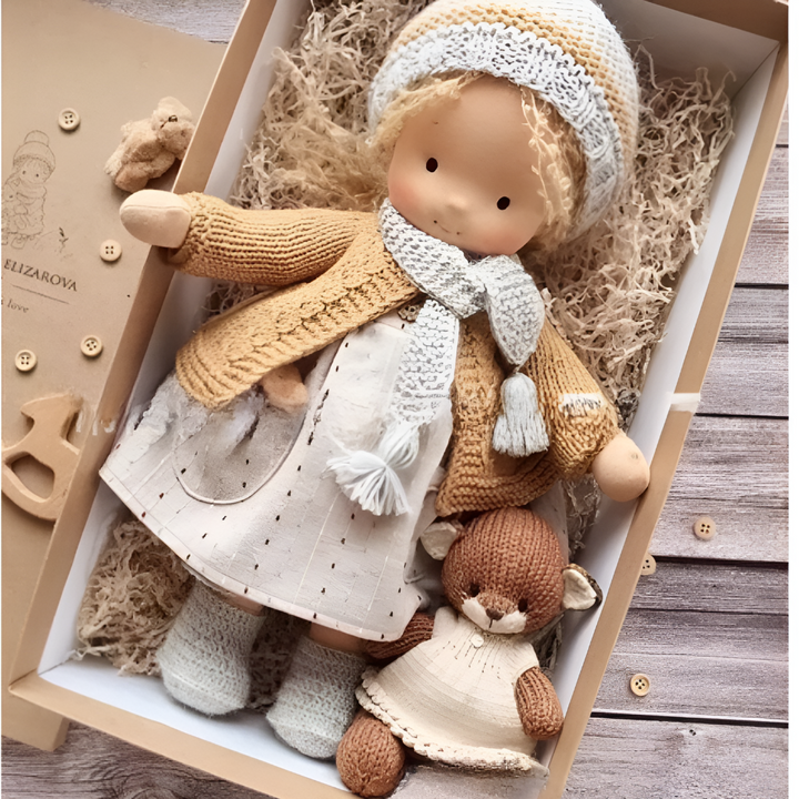 Handgjord Waldorf Kramdoll
