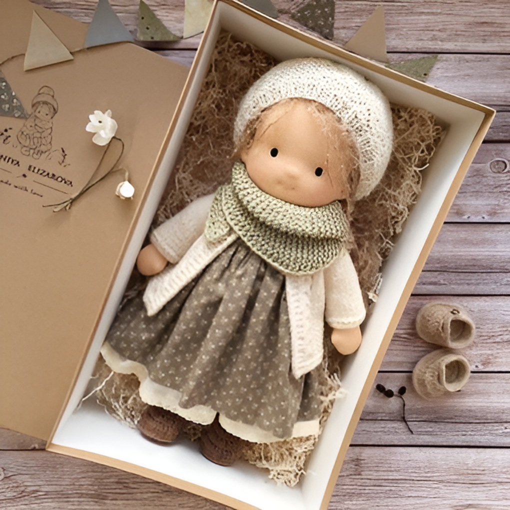 Handgjord Waldorf Kramdoll