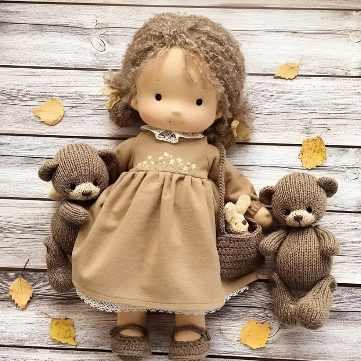 Handgjord Waldorf Kramdoll
