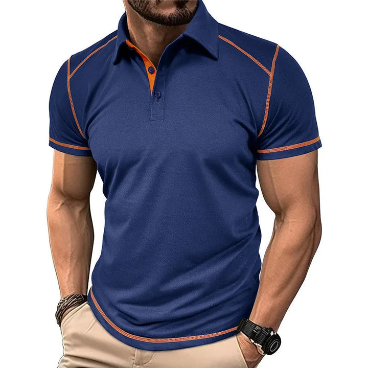 Linje Stil Polo Skjorta för Män