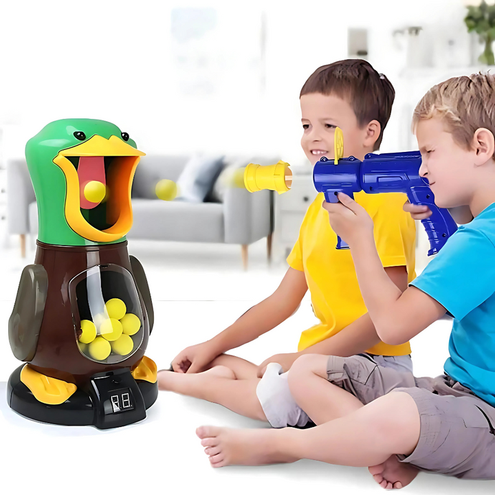 Luftdriven Mjuk Kula Spel med Gående And och Ljus