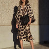 Elegant Leopard Print Klänning