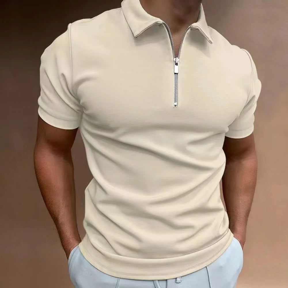 Modern Sophistication - Dragkedja Krage Polo för Män