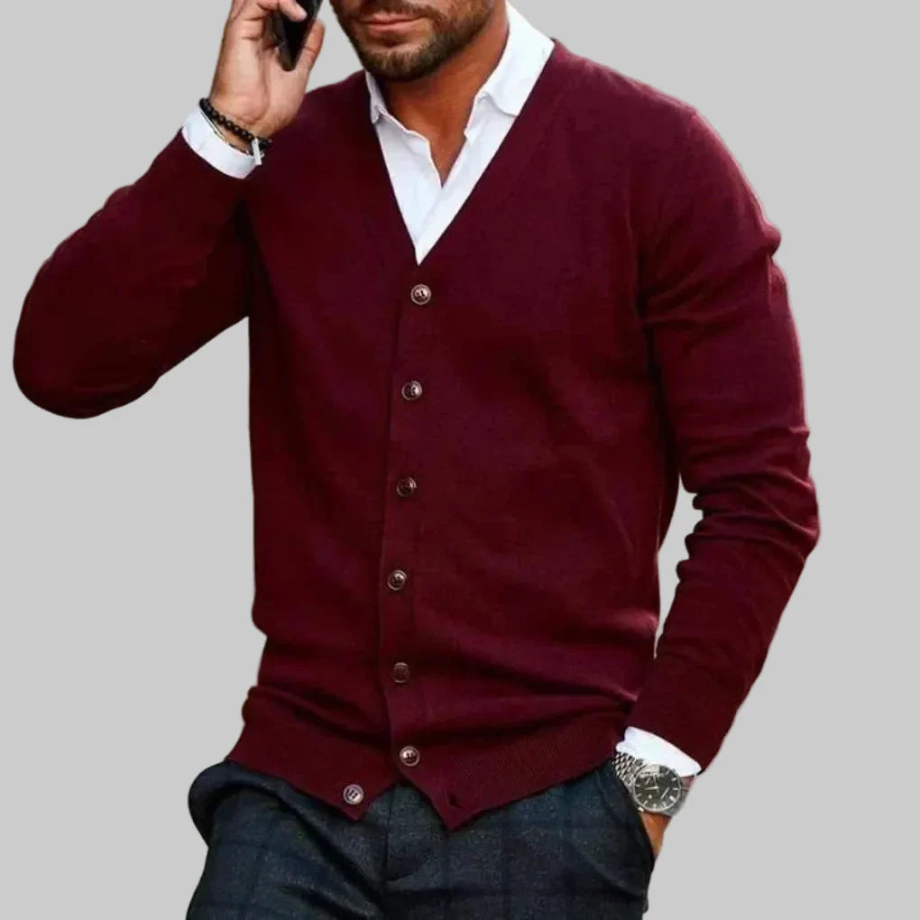 Bomullsherrens cardigan i casual stil
