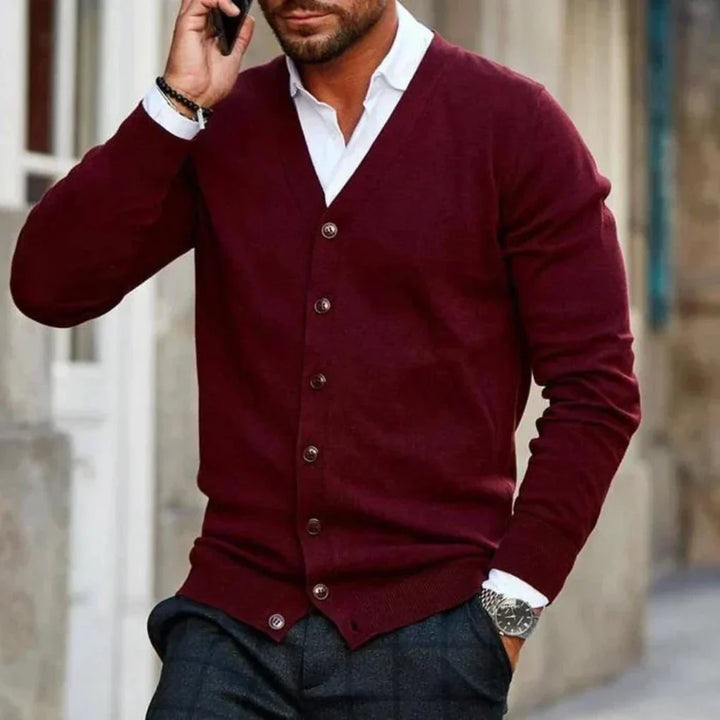 Bomullsherrens cardigan i casual stil