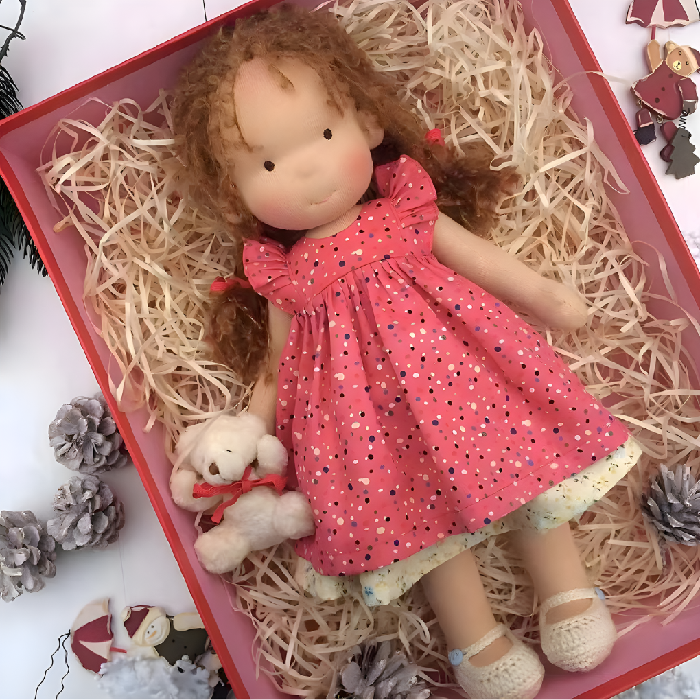Handgjord Waldorf Kramdoll