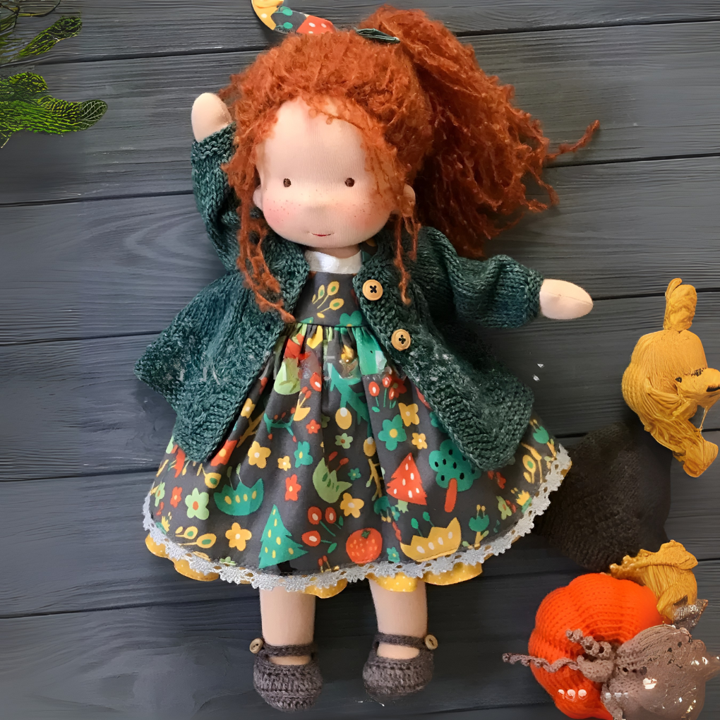 Handgjord Waldorf Kramdoll