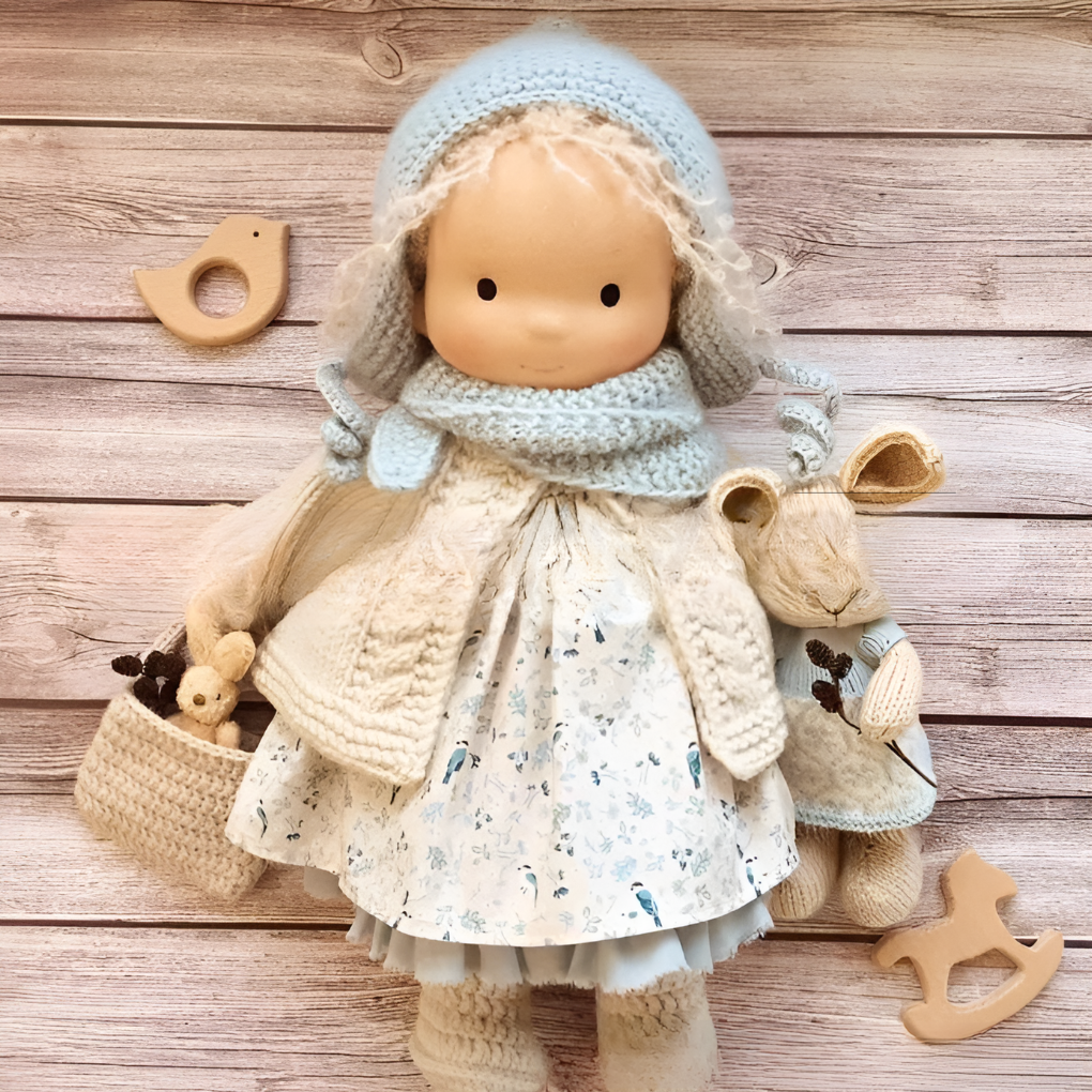 Handgjord Waldorf Kramdoll