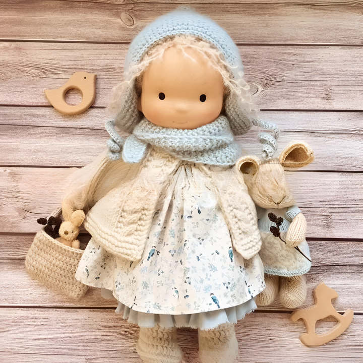Handgjord Waldorf Kramdoll