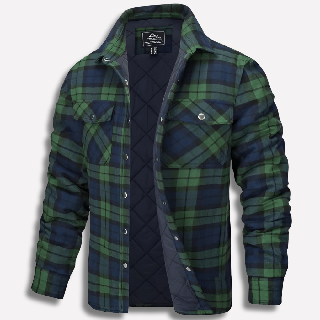 Bomull Kontrollerad Flanell Lumberjack Skjorta
