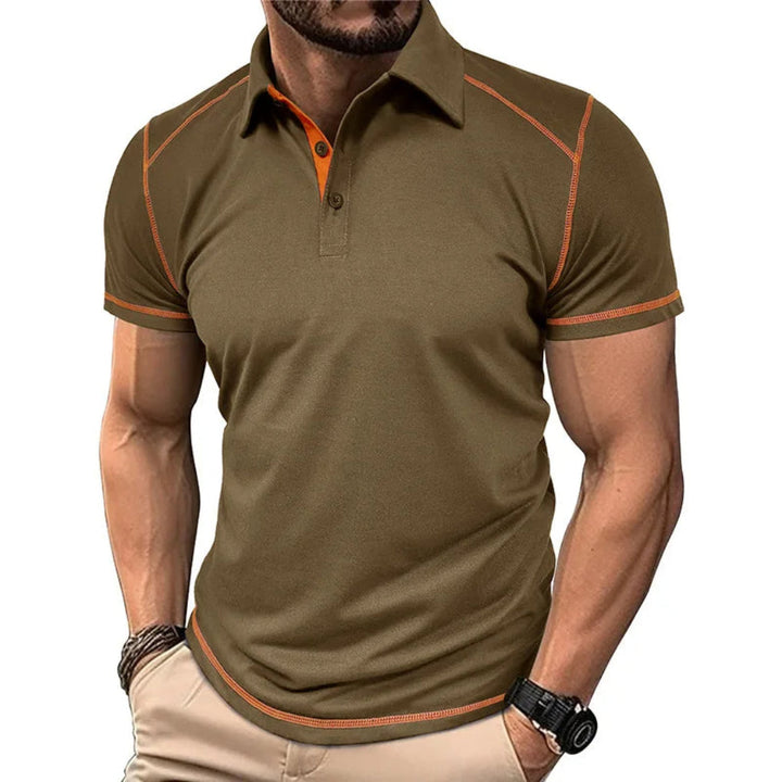 Linje Stil Polo Skjorta för Män