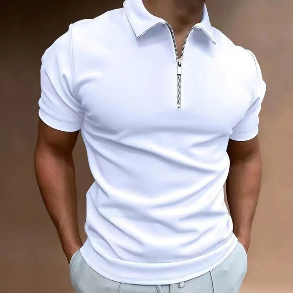 Modern Sophistication - Dragkedja Krage Polo för Män