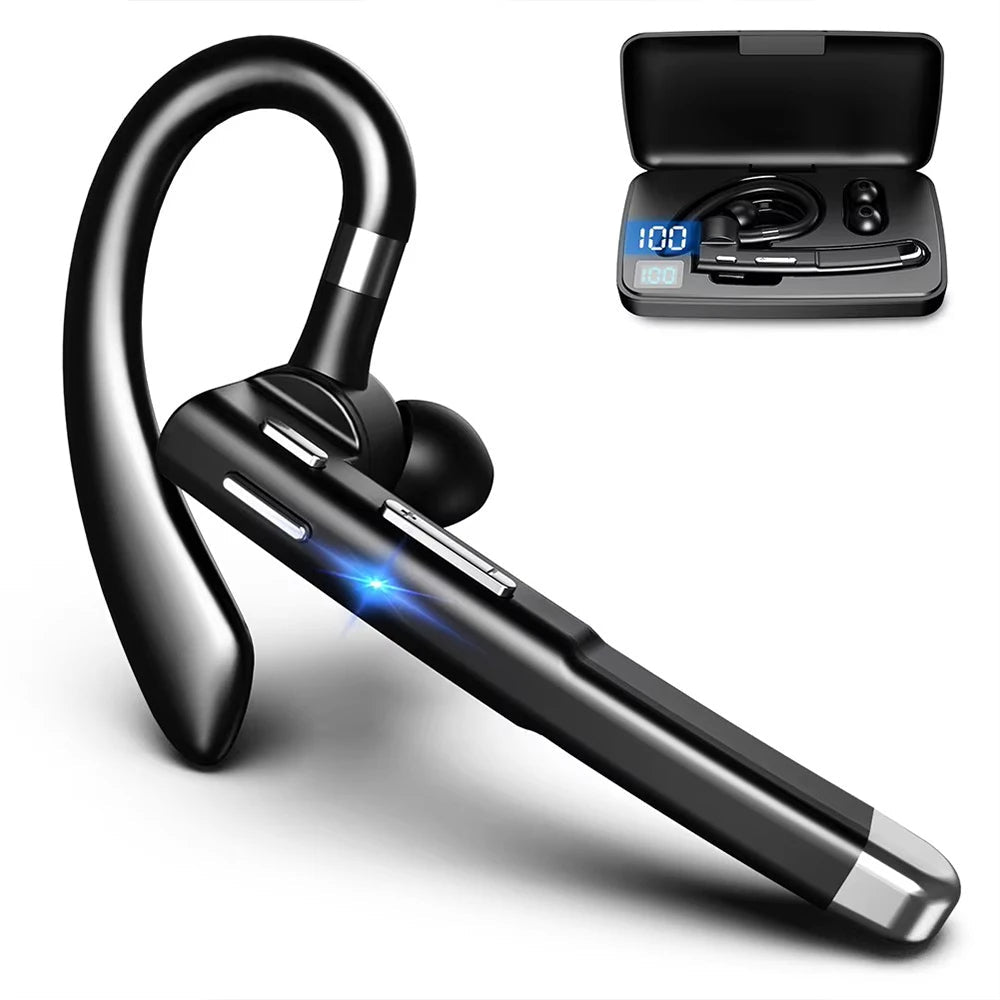 BT5.3 En Öron Bluetooth Headset med Bullerdämpning