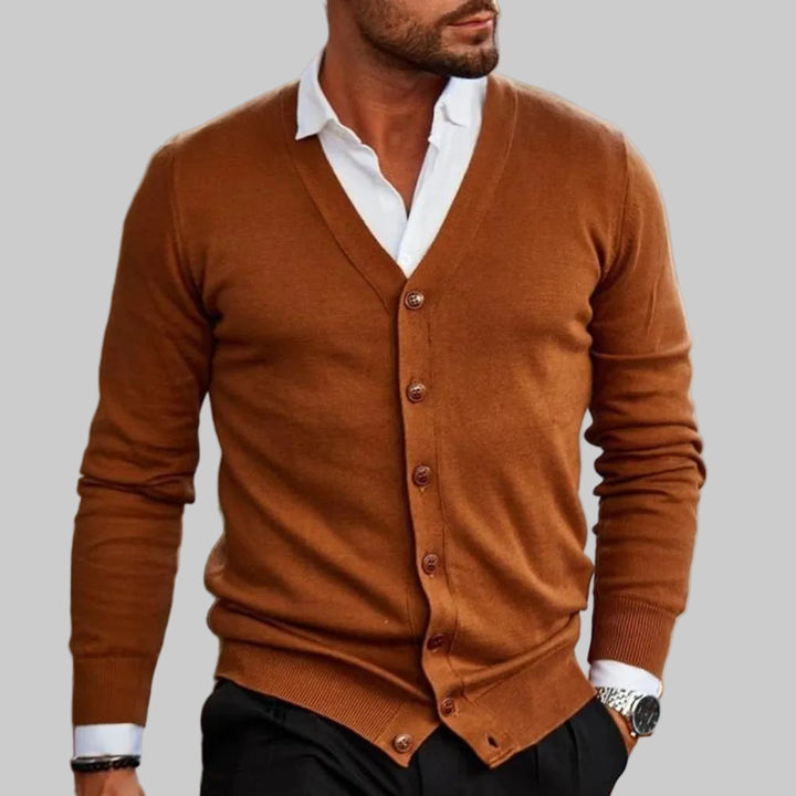 Bomullsherrens cardigan i casual stil
