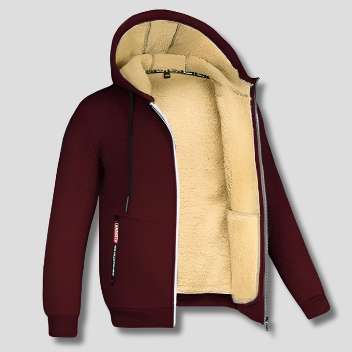 Fleece Pullover med Fårfoder för Män