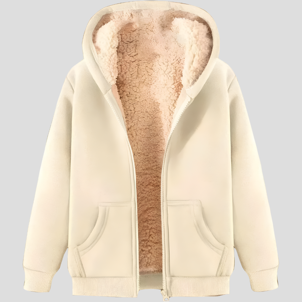 Varmhet Fleecefodrad Vinter Hoodie Jacka för Män
