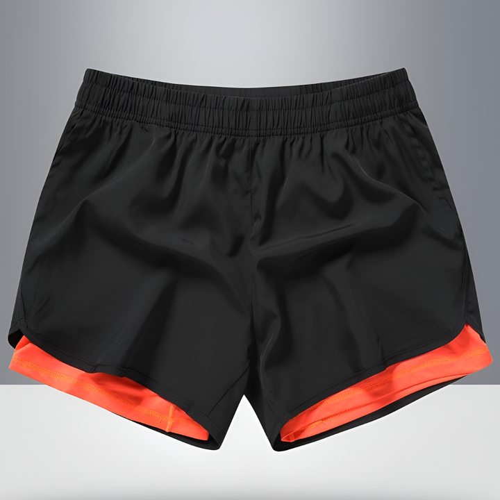 Snabbtorkande herr löpshorts med dragkedja