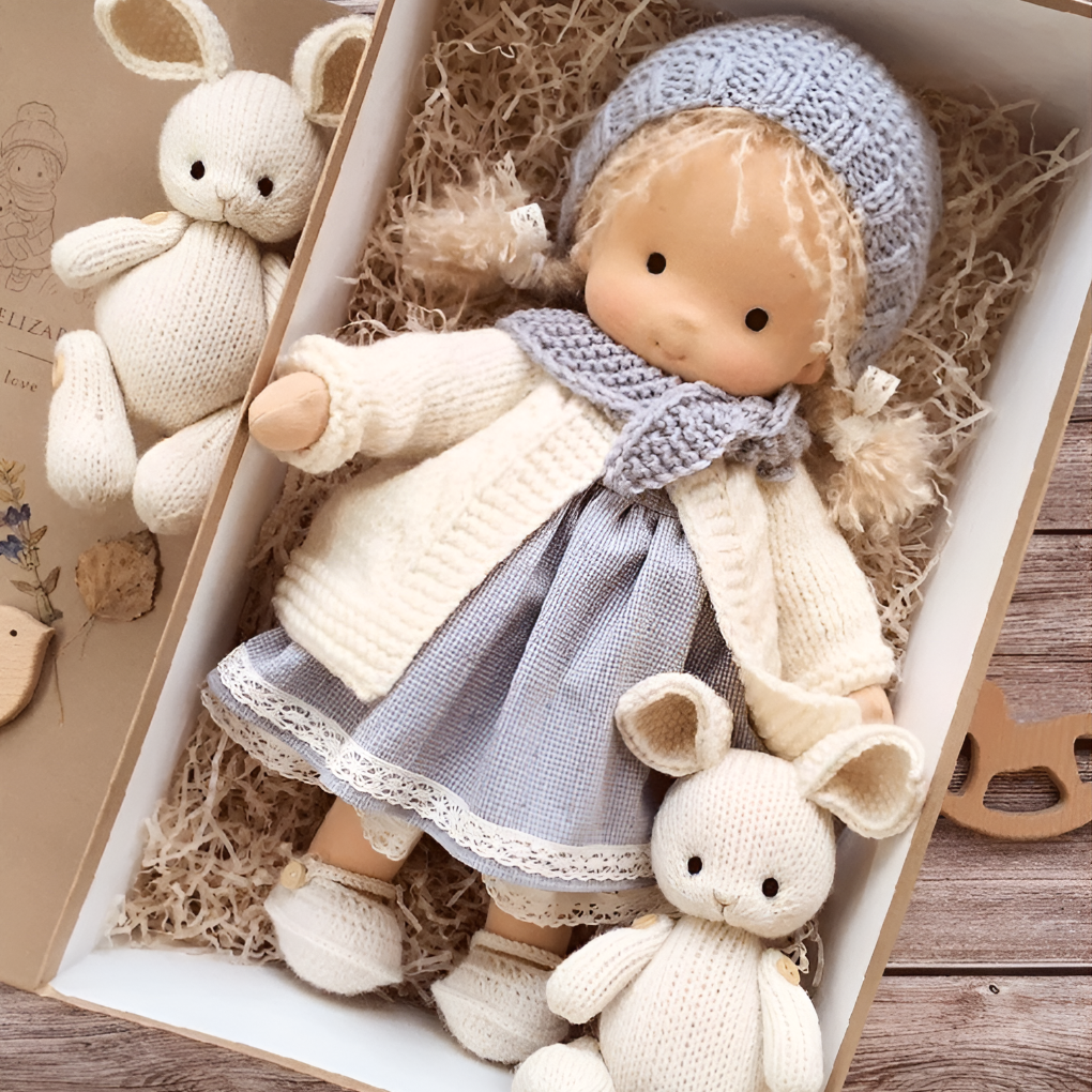 Handgjord Waldorf Kramdoll