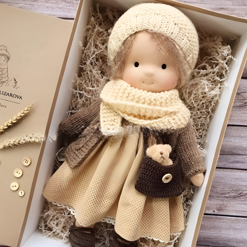 Handgjord Waldorf Kramdoll