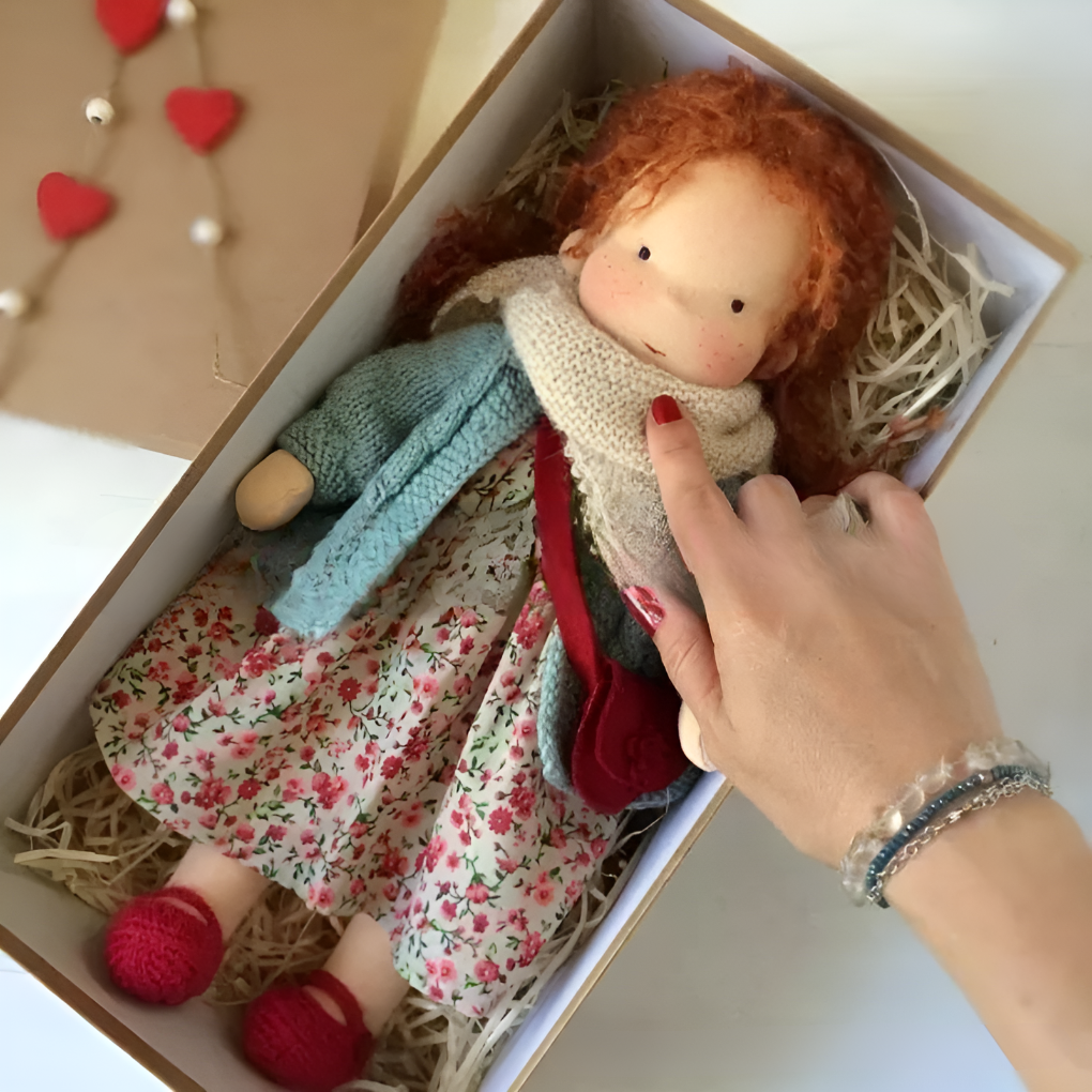 Handgjord Waldorf Kramdoll