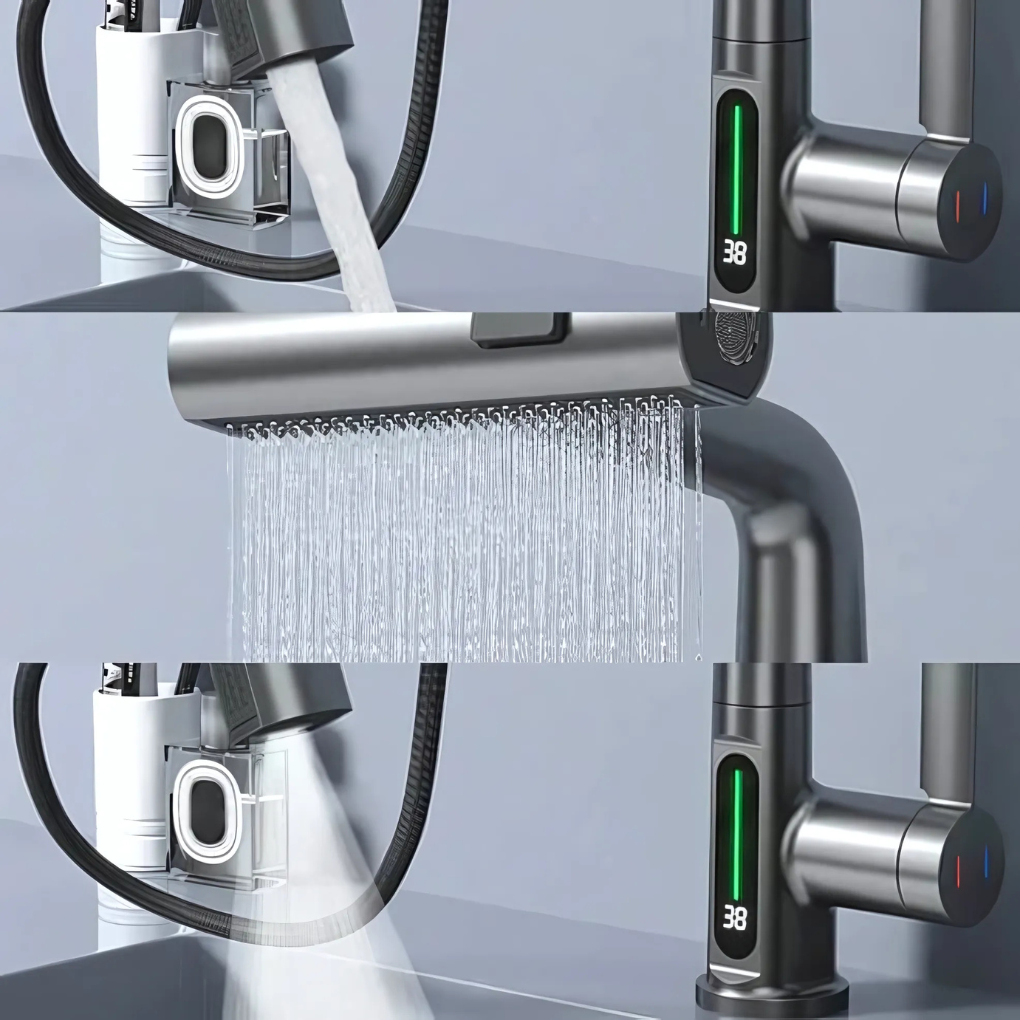 Flexibel LED Vattenkran för Kök & Badrum