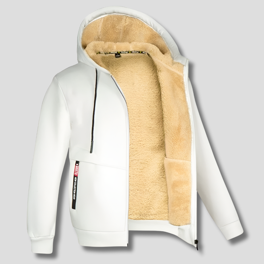 Fleece Pullover med Fårfoder för Män
