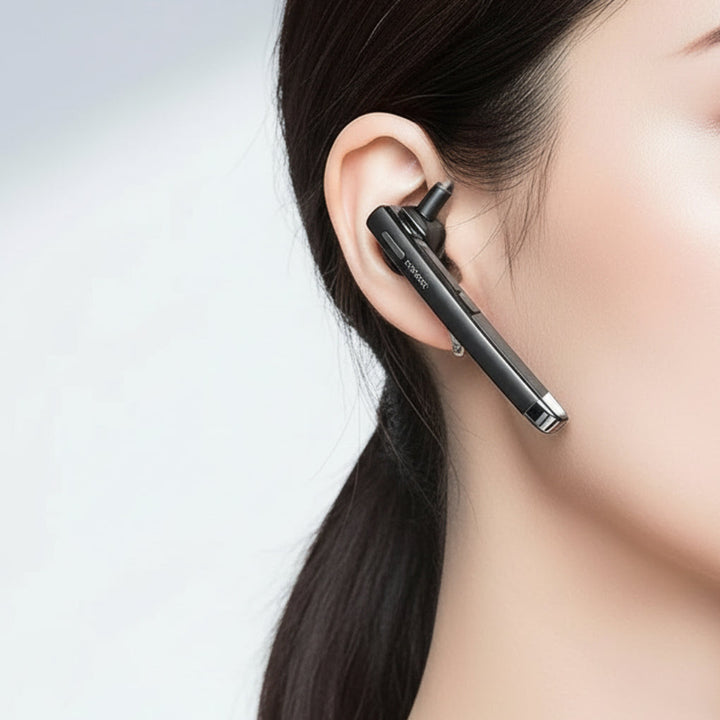 BT5.3 En Öron Bluetooth Headset med Bullerdämpning