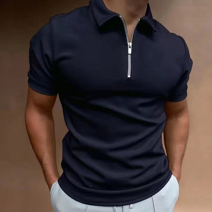 Modern Sophistication - Dragkedja Krage Polo för Män