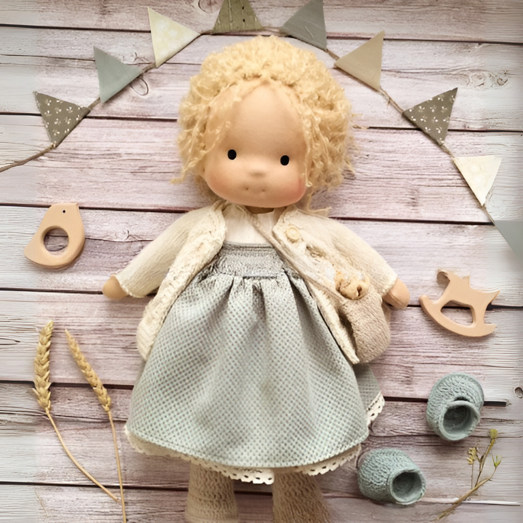 Handgjord Waldorf Kramdoll