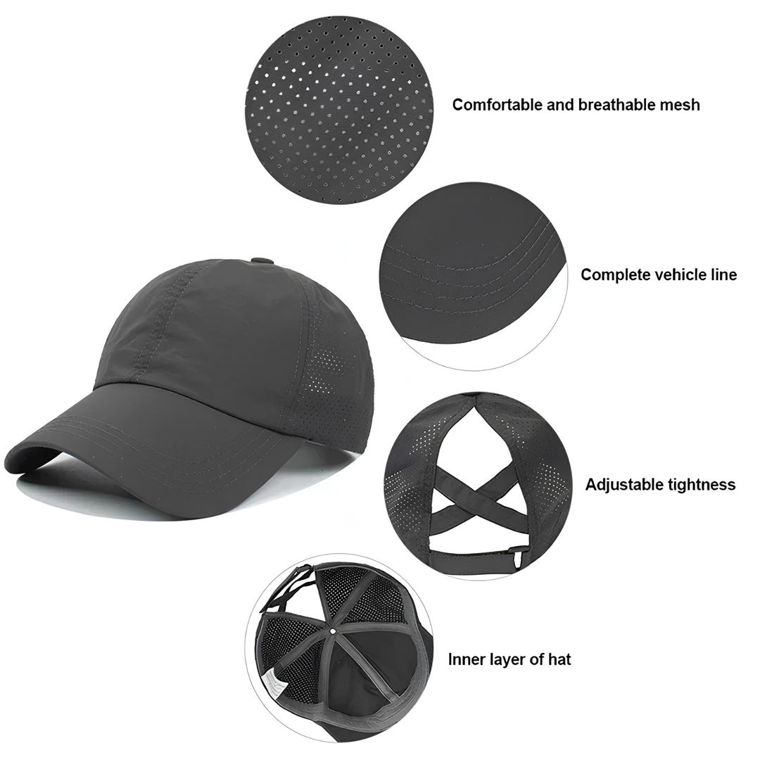 Andningsbar unisex mesh sport baseball cap med justerbar passform