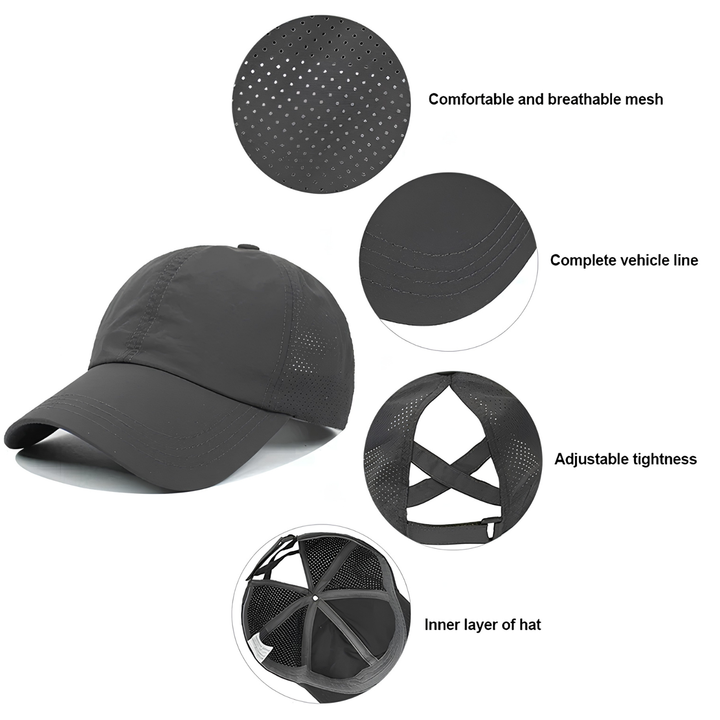 Andningsbar unisex mesh sport baseball cap med justerbar passform