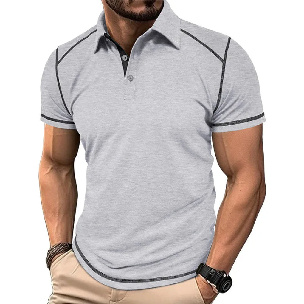 Linje Stil Polo Skjorta för Män