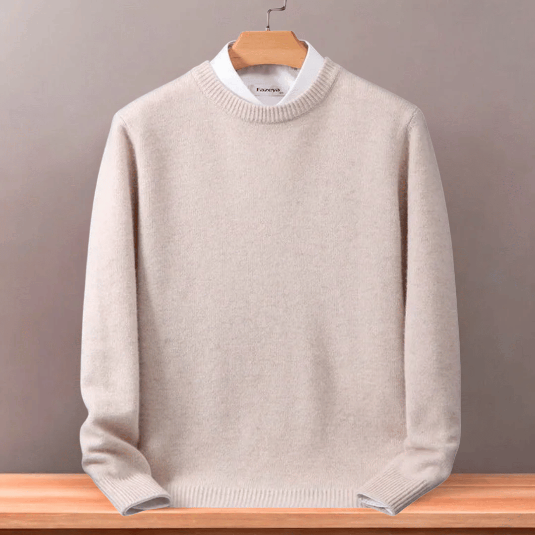 Oversized fin ulltröja för män