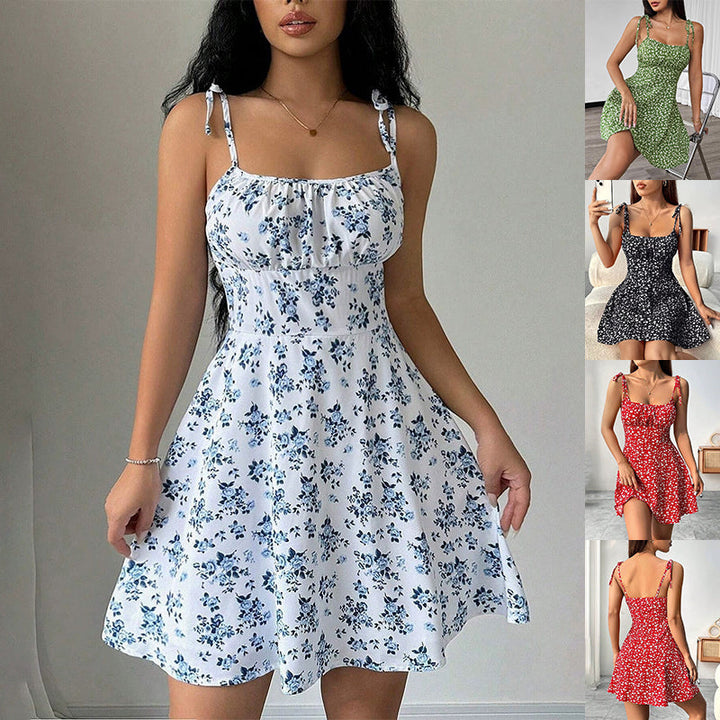 Floral Print Summer A-line Dress for Women
