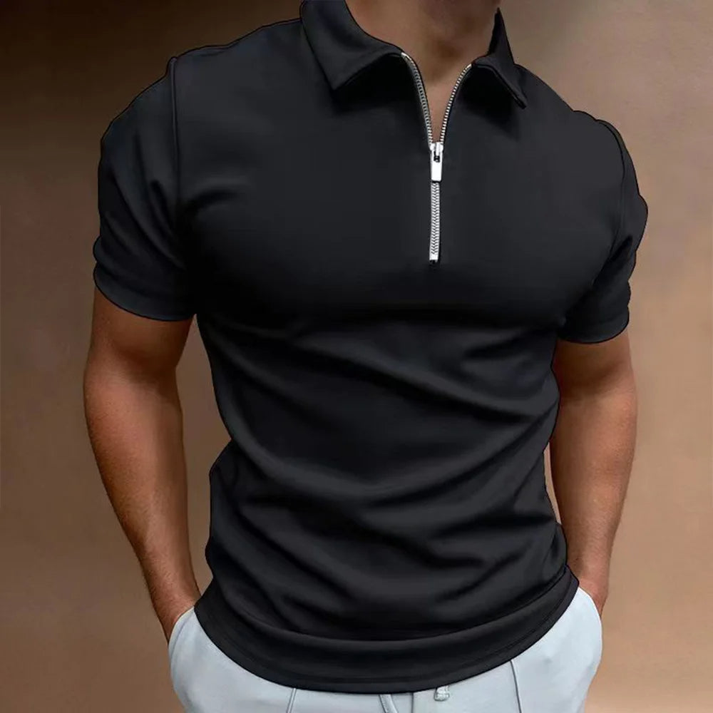Modern Sophistication - Dragkedja Krage Polo för Män