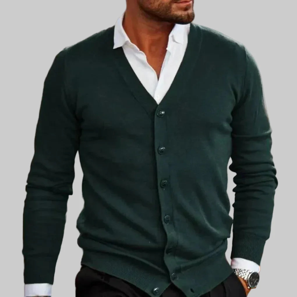 Bomullsherrens cardigan i casual stil