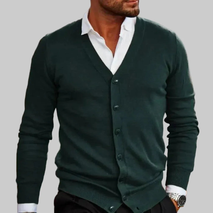 Bomullsherrens cardigan i casual stil