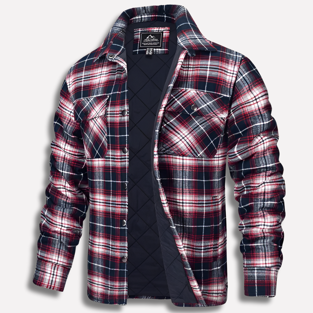 Bomull Kontrollerad Flanell Lumberjack Skjorta