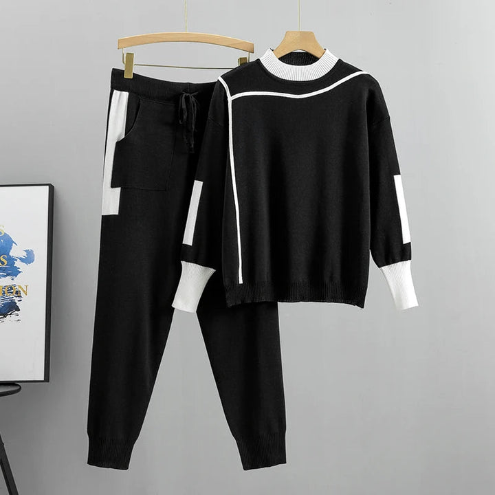 CozyKnits Varm Stickad 2-Delares Set för Kvinnor