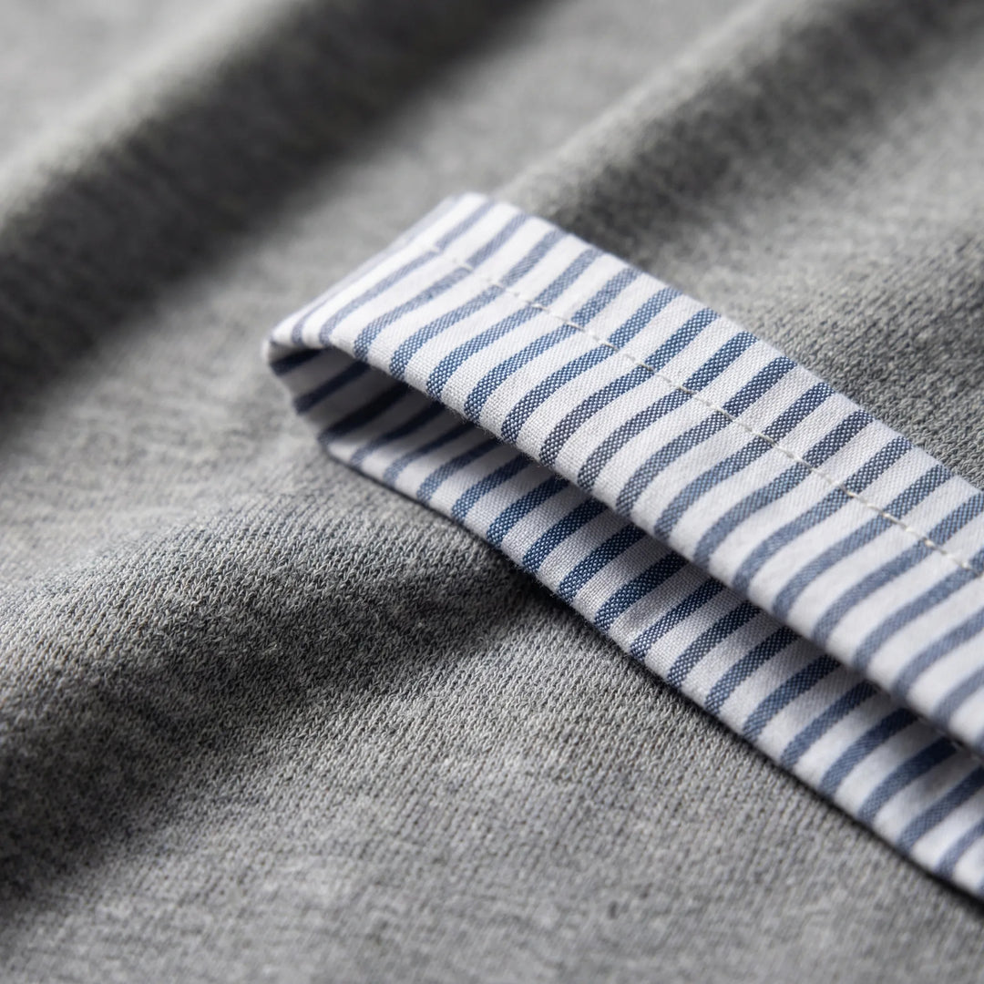 Casuvia - 3/4 Sleeve Crew Neck Top
