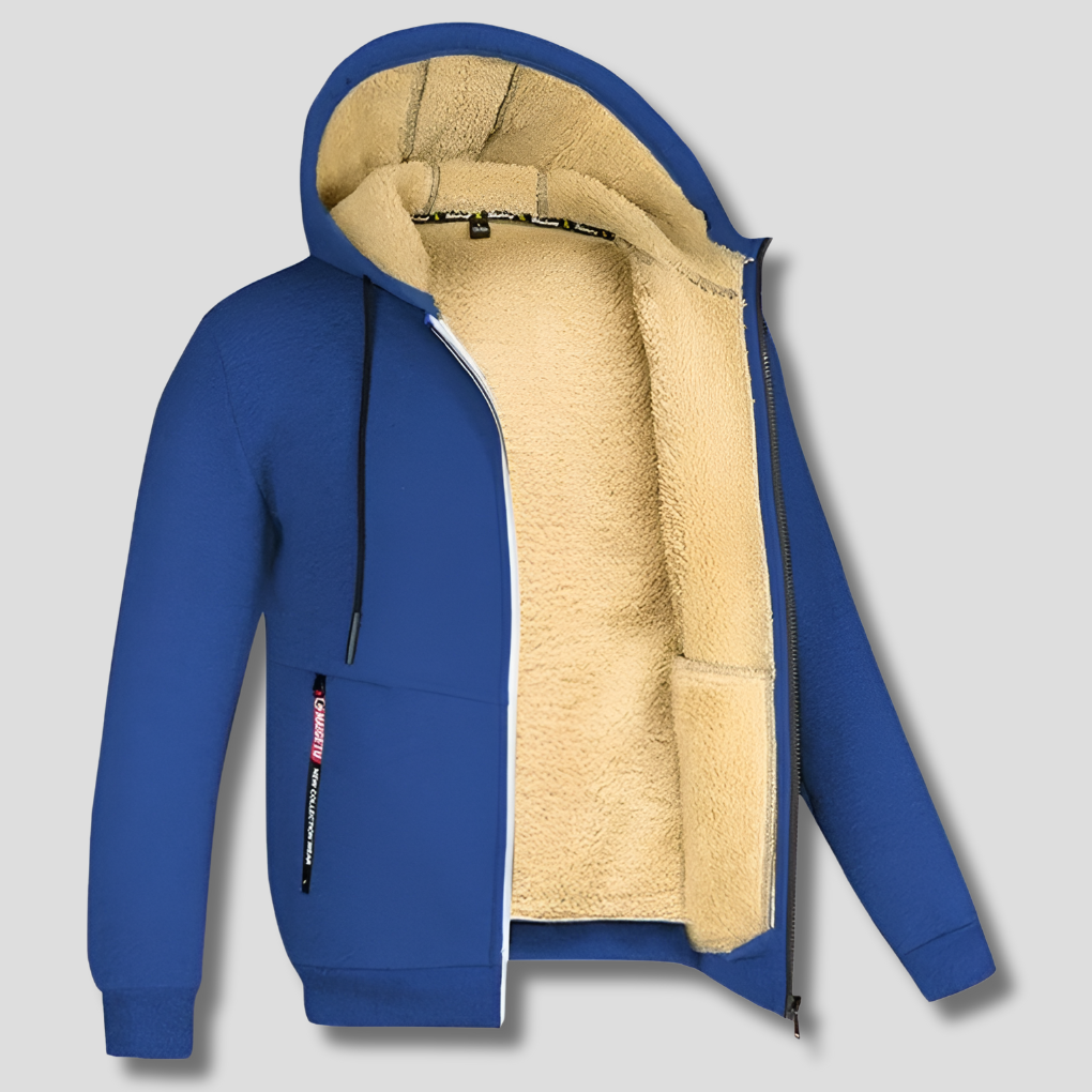 Fleece Pullover med Fårfoder för Män