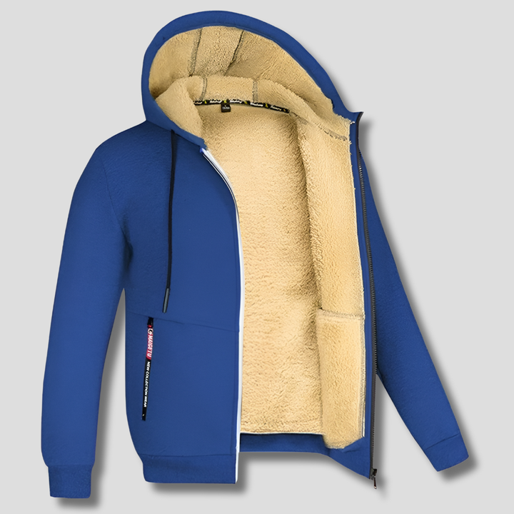 Fleece Pullover med Fårfoder för Män