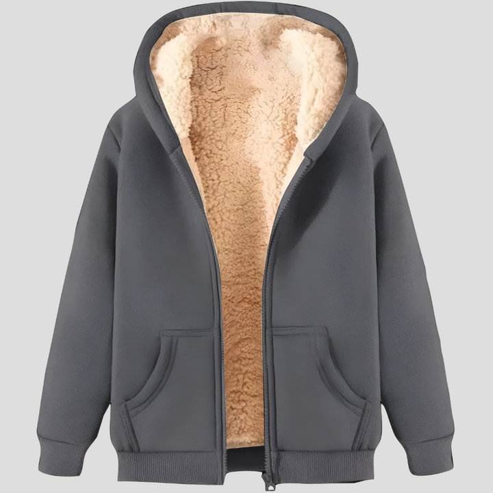 Varmhet Fleecefodrad Vinter Hoodie Jacka för Män
