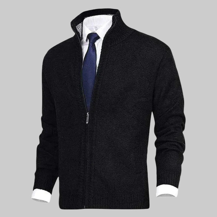 Zip-Up Kardigan för Män