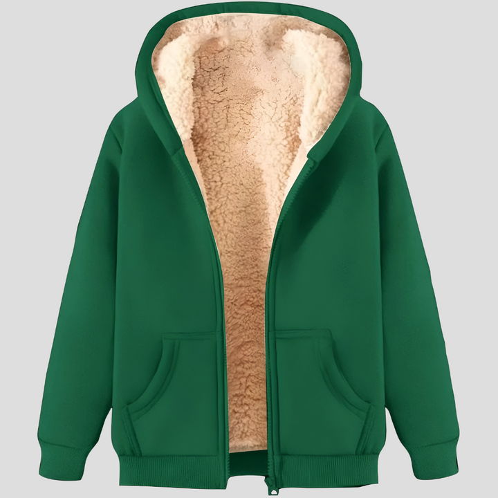 Varmhet Fleecefodrad Vinter Hoodie Jacka för Män