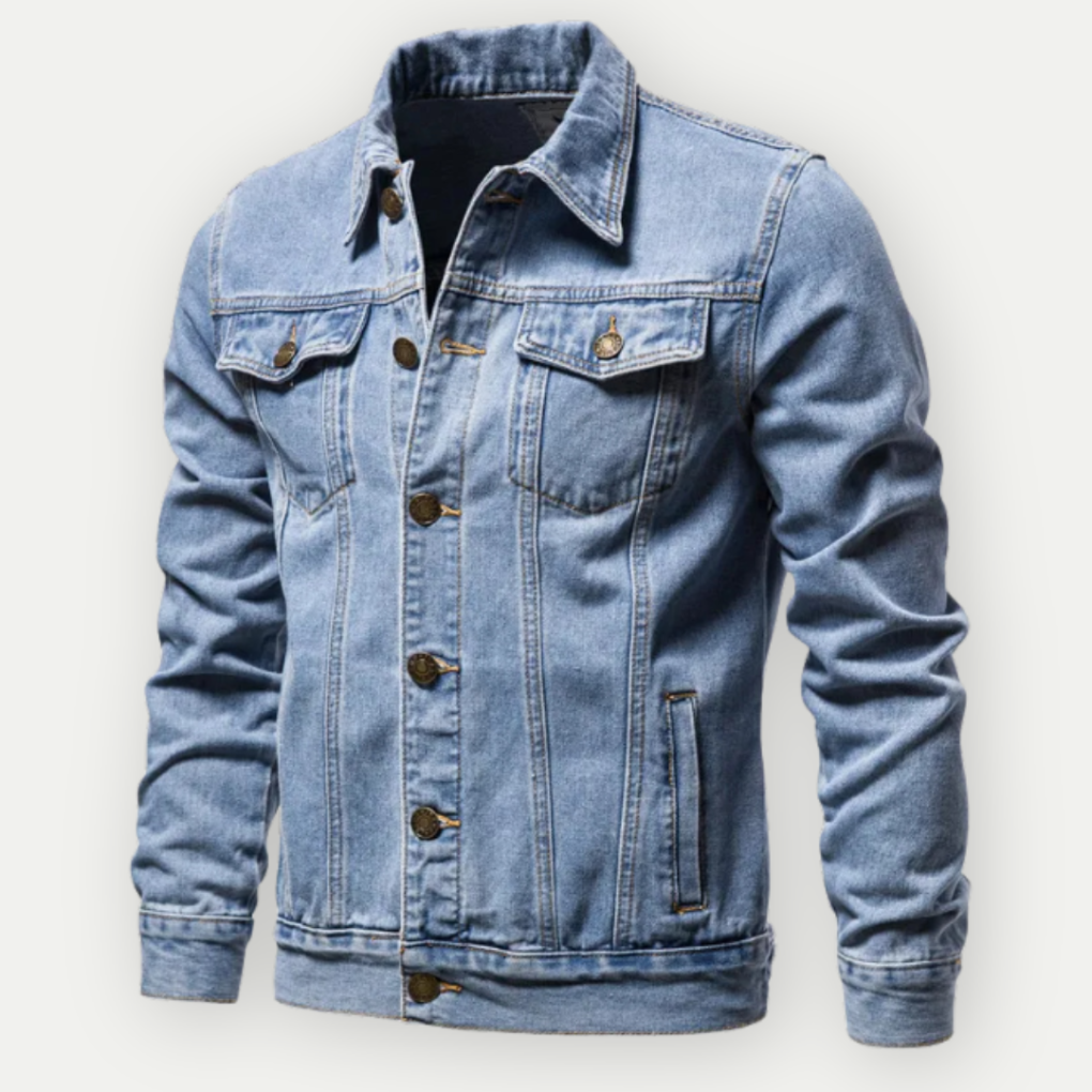Denim Trucker Jacka för Män