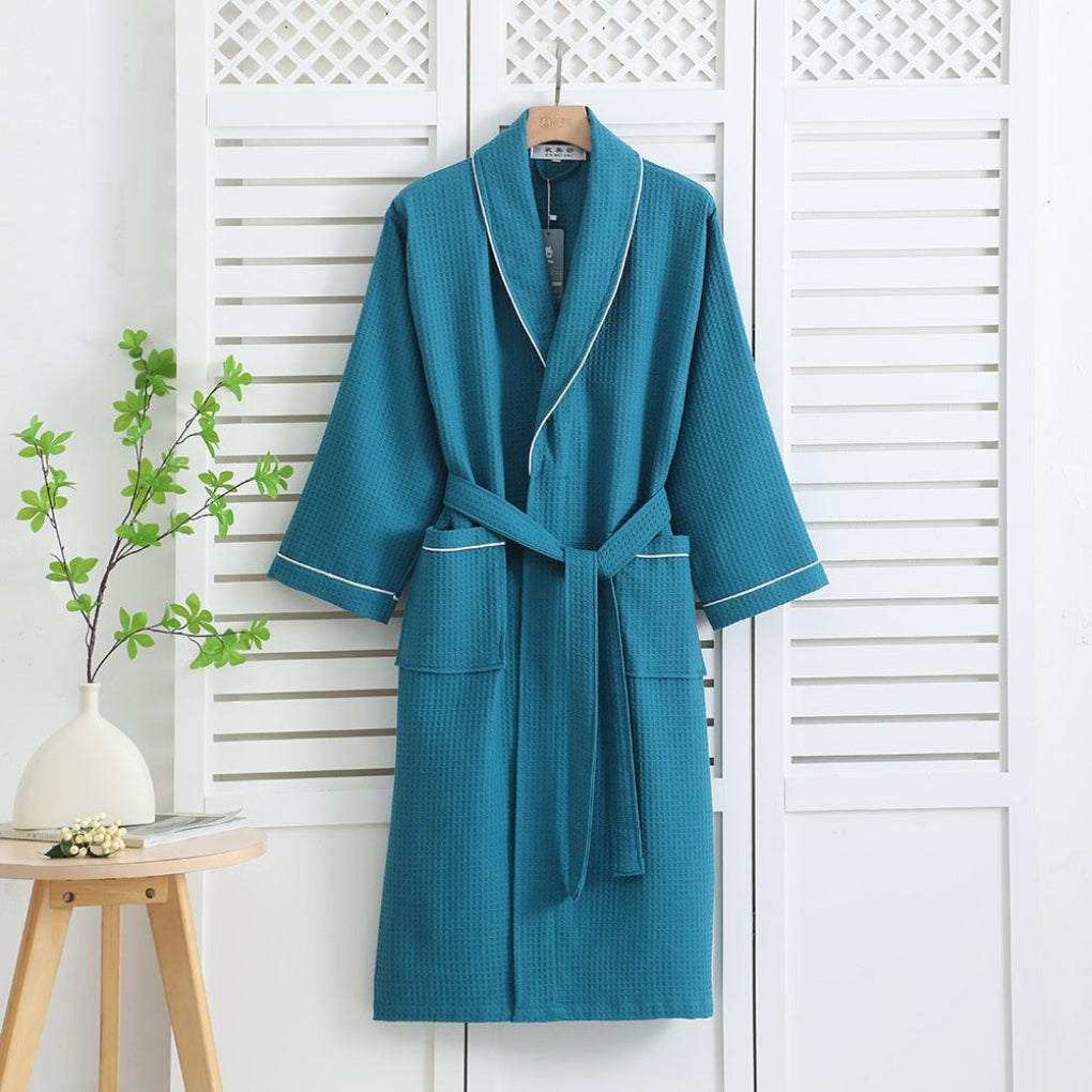 Lättvikts Kimono Bomull Vaffel Badrock
