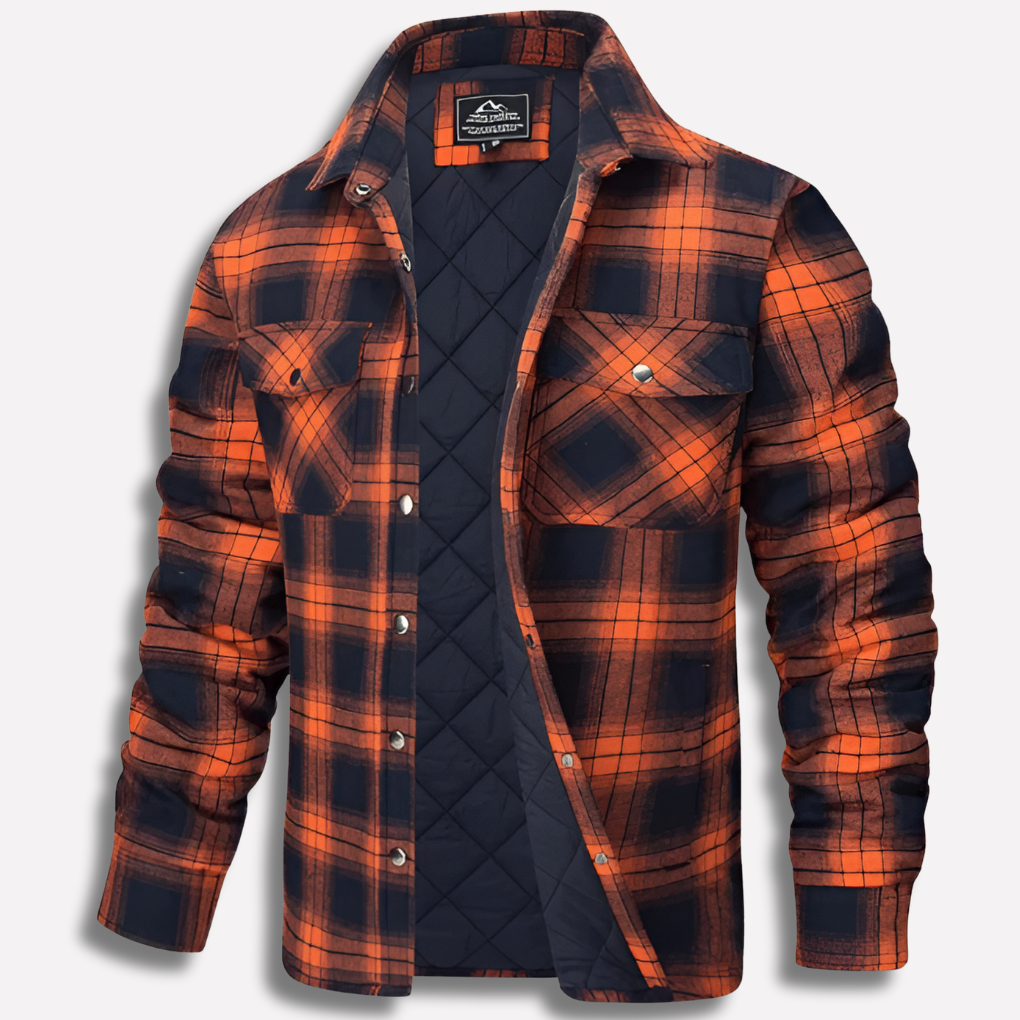 Bomull Kontrollerad Flanell Lumberjack Skjorta